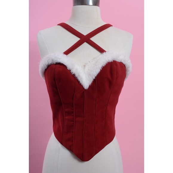 Cocktail Waitress Retro Pin Up Style Christmas Top - Picture 1 of 10